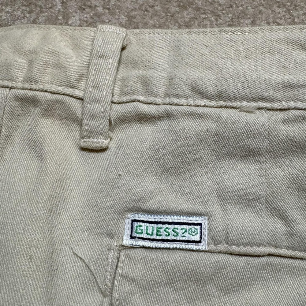 Vtg Guess Georges Marciano Pants Mens 32x32 Beige Pleated Chino USA Twill 80s - Picture 14 of 16